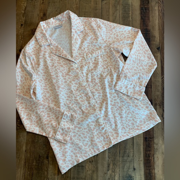 Serenedelicacy Pajama Set Small Pink White Animal Print Drawstring Waist - Picture 2 of 6